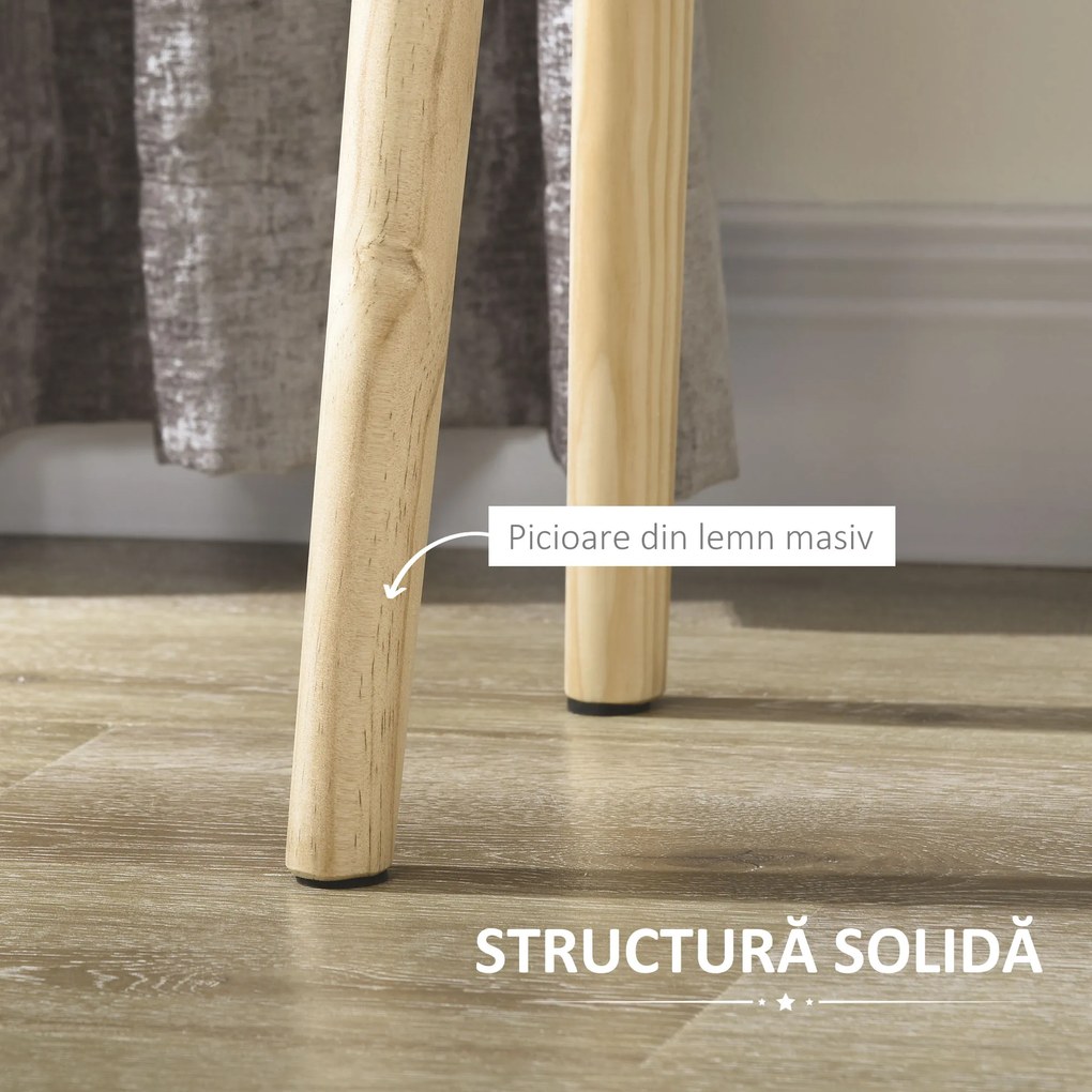 HOMCOM Set de 2 Noptiere pentru Dormitor cu Sertar, Pereche de Noptiere Moderne din Lemn, Măsuțe pentru Canapea, Living, Cameră de Zi și Dormitor, 40.5x30.5x60 cm, Culoare Stejar și Alb | Aosom Romania