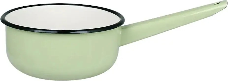 Căniță decorativă vintage din oțel emailat, verde „Emil’s”