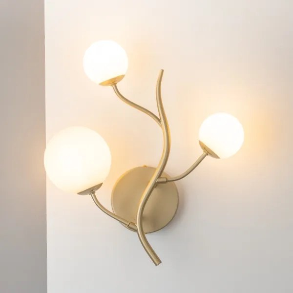 Aplică LED Brilagi MISTEL 3xG9/3W/230V auriu/alb