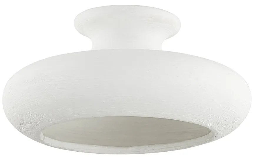 Plafoniera realizata manual din ceramica alba Annie