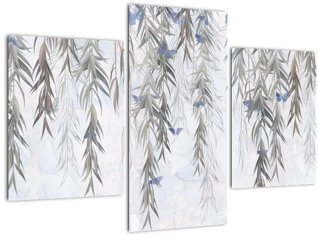 Tablou - Crenguțe de salcie cu fluturi (90x60 cm)