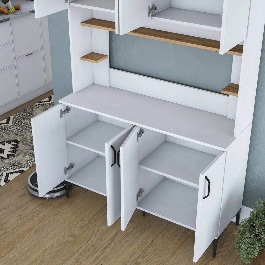 Dulap Jevy Walnut and White