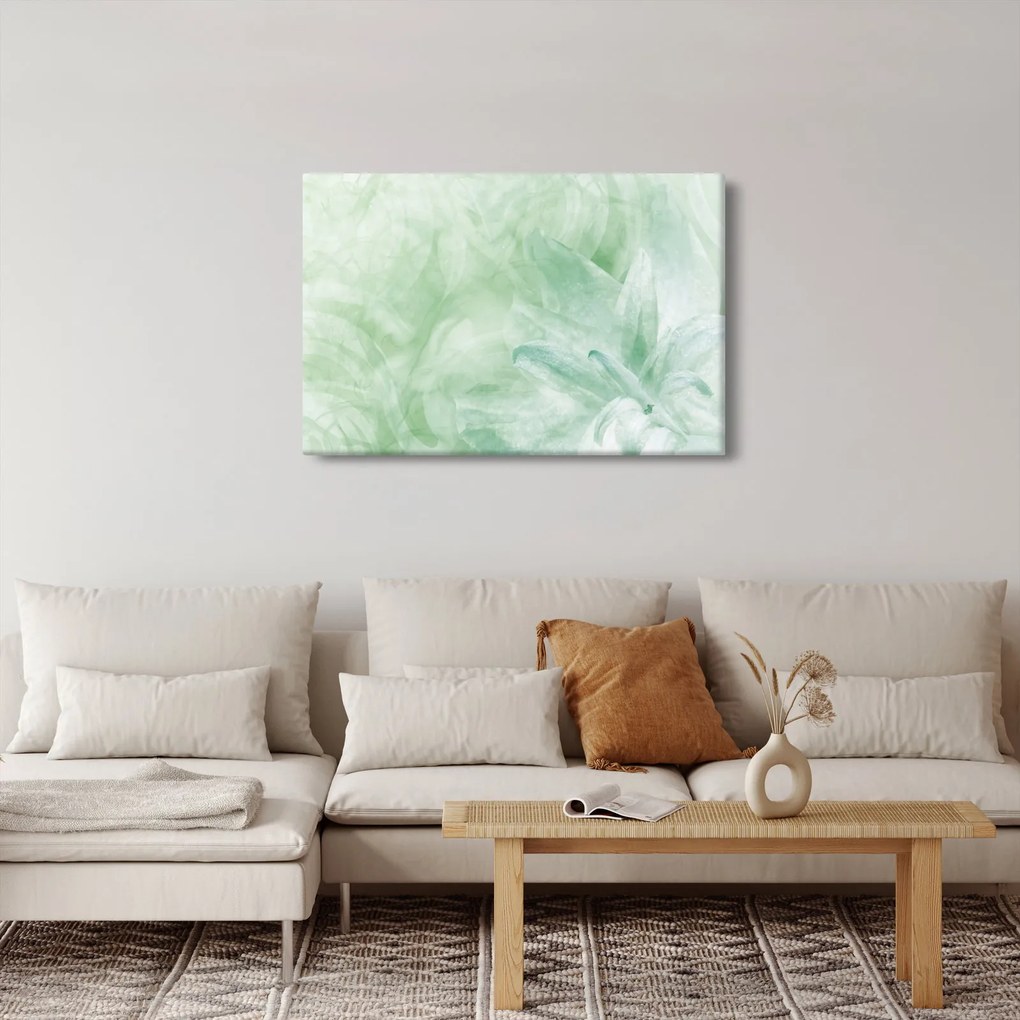 Tablou - Floare verde (90x60 cm)