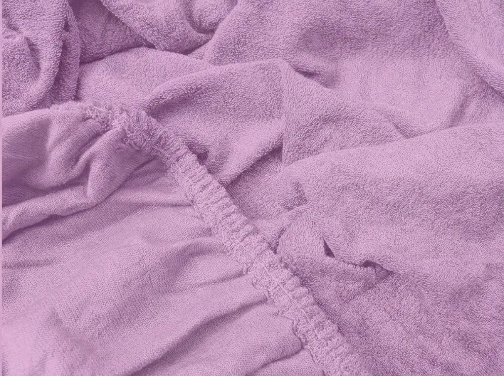 Cearsaf froté PREMIUM roz-mov 160x200 cm
