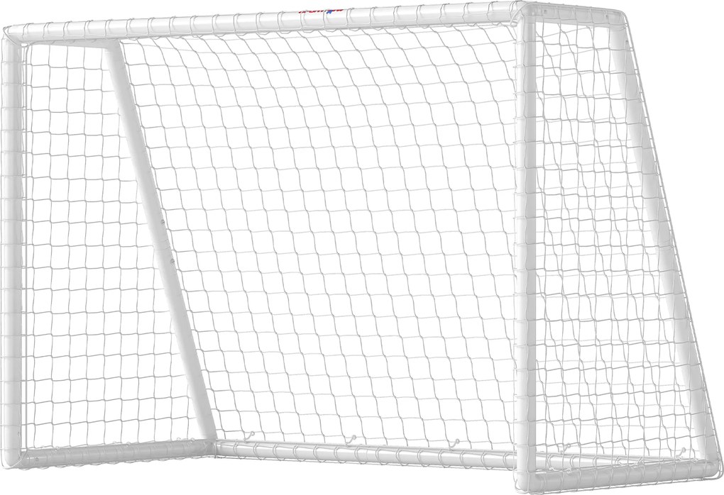 SPORTNOW Poartă de fotbal, plasă robustă, cadru din plastic, țăruși, 180L x 92B x 124H cm, Alb | Aosom Romania