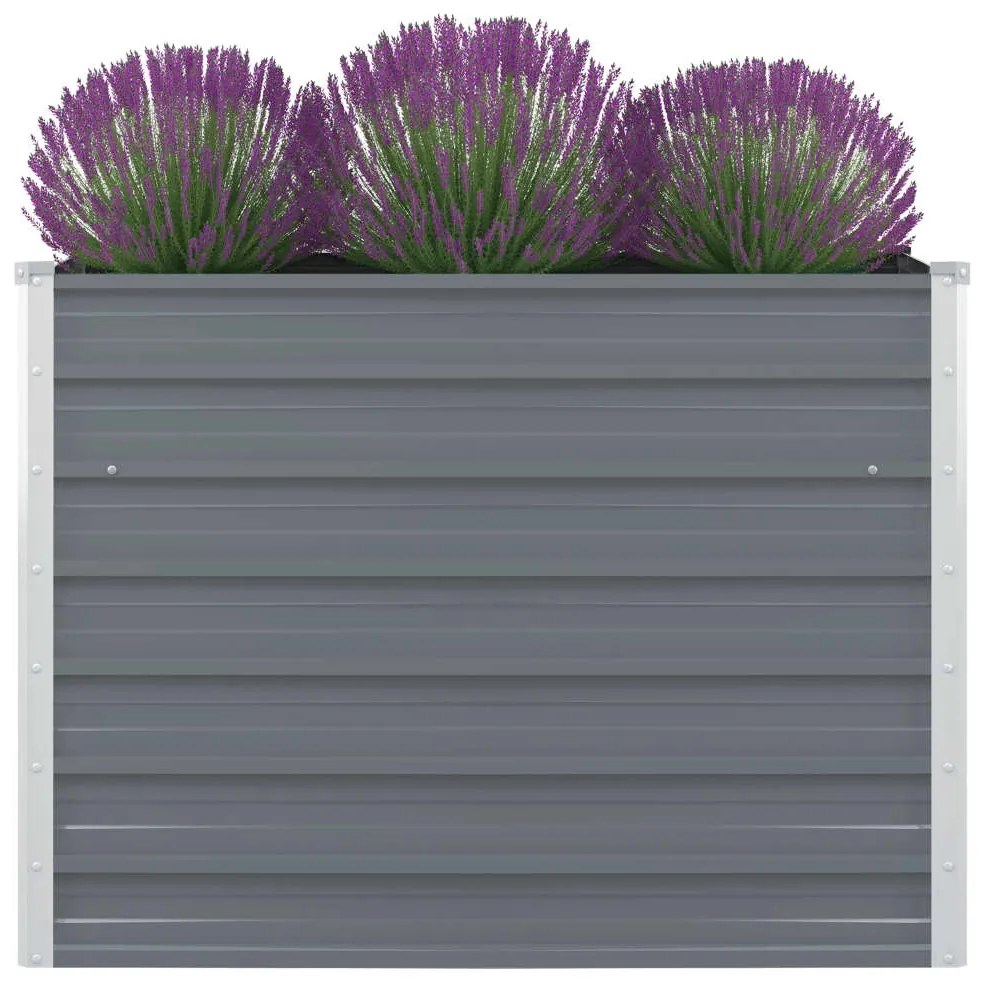 vidaXL Pat înalt straturi, 100x100x77, oțel galvanizat, gri