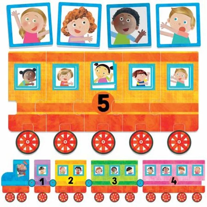 HEADU ECOPLAY - PUZZLE MICUL TREN 123 - HEADU (HE28566)