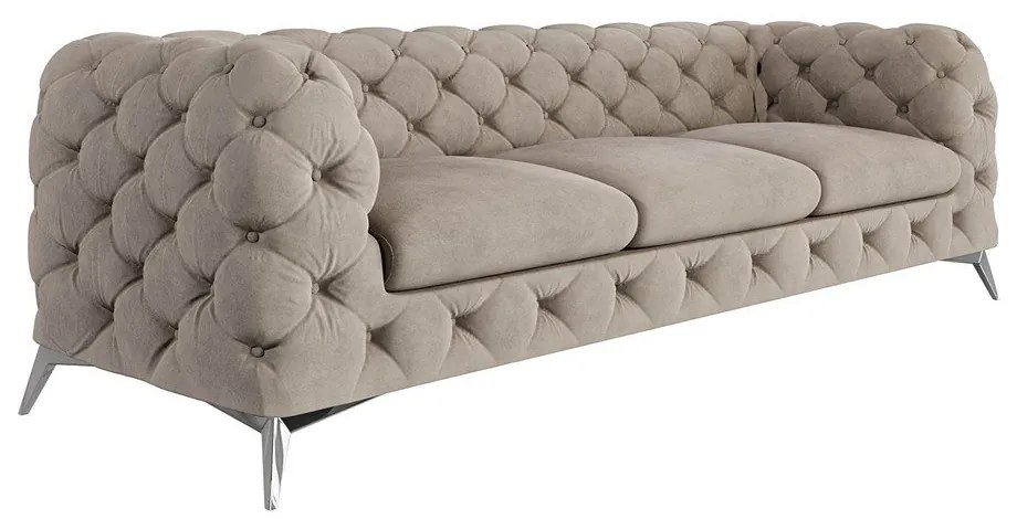 Canapea grej cu tapițerie din catifea 243 cm Chelsea – Ropez