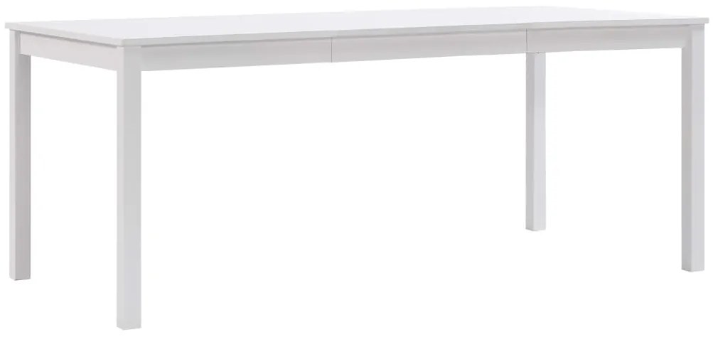 283405 vidaXL Masă de bucătărie, alb, 180 x 90 x 73 cm, lemn de pin