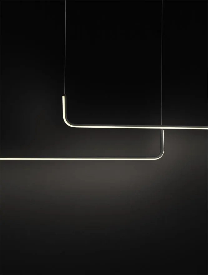 Lustra LED suspendata liniara Strita negru