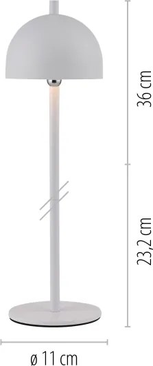 Schöner Wohnen 19244-16 - Lampă de masă LED BELLIS, dimabilă, LED/2,5W/5V IP54, albă