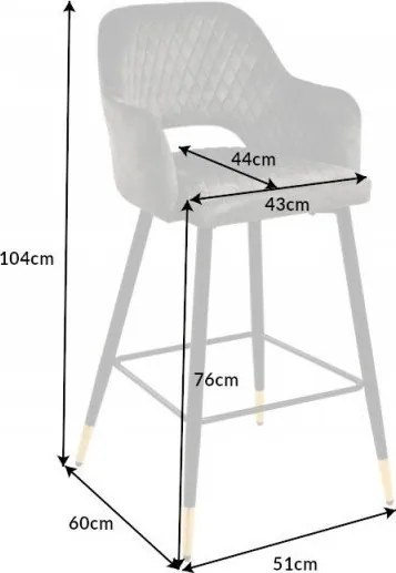 Set 2 scaune de bar Paris gri verzui