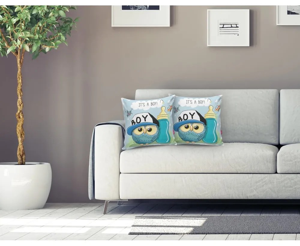 Față de pernă pentru copii 43x43 cm Boy Owl – Mila Home