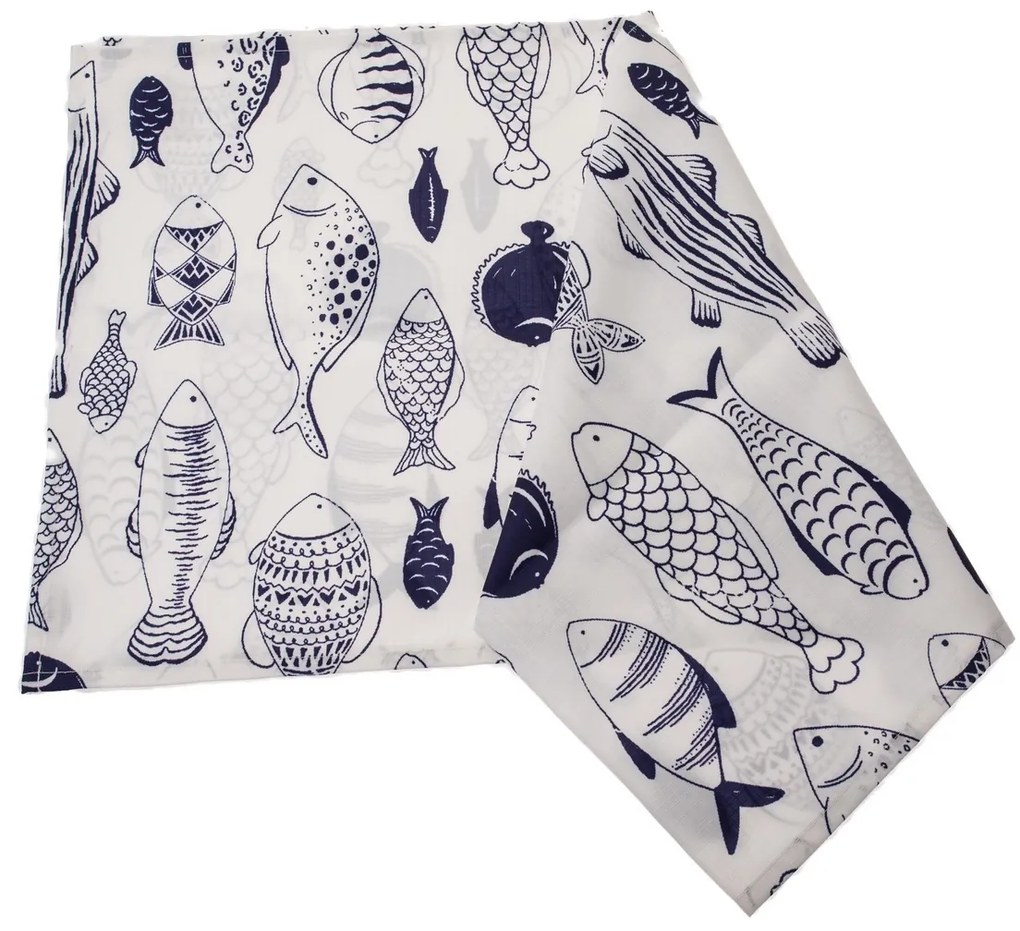 Traversă de masă impermeabilă Pești, 40 x 140 cm