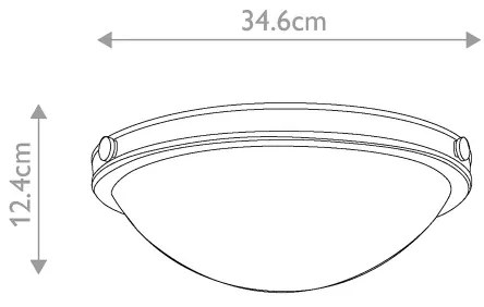 Plafonieră COLLIER 2xE27/40W/230V Hinkley