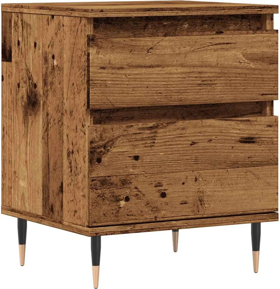 vidaXL Noptieră, lemn vechi, 40x35x50 cm, lemn prelucrat