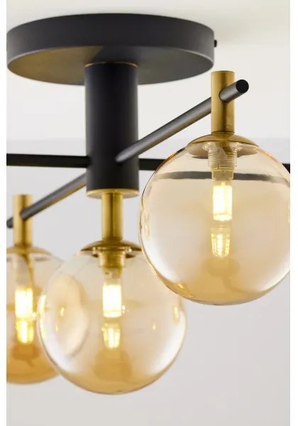 Lustră aplicată Jupiter 2032 FIGARO 5xG9/10W/230V negru/auriu/bej