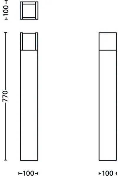 Lampă LED de exterior ARBOUR LED/3,8W/230V 77 cm IP44 Philips