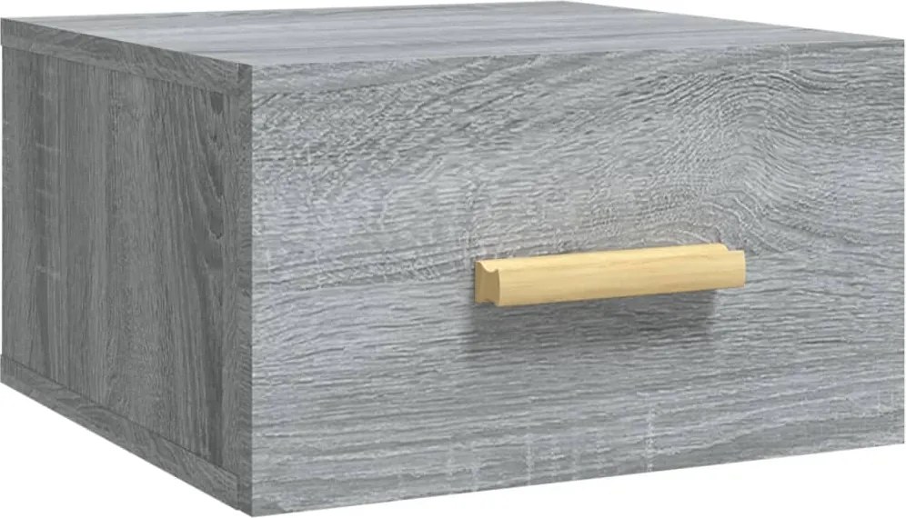 vidaXL Noptieră montată pe perete gri Sonoma 35x35x20 cm