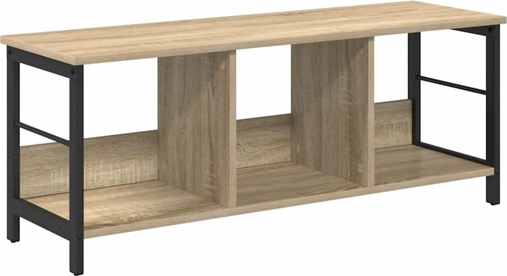 vidaXL Raft pentru cărți Stejar Sonoma 102 x 32 x 40,5 cm