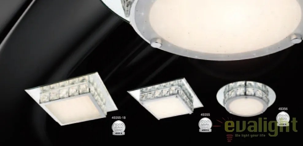 Plafoniera LED moderna cu cristal K5 MARGO 18 Watt 49355-18 GL