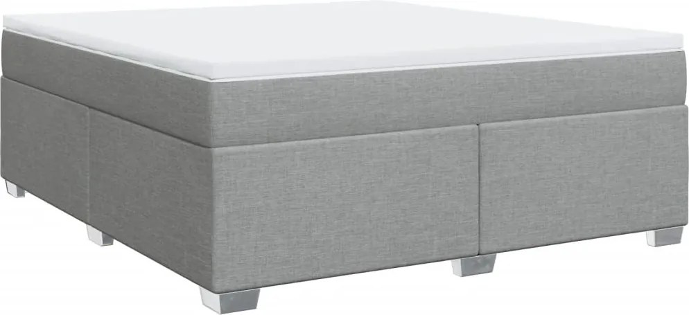 vidaXL Pat continental, gri deschis, 180x200 cm, material textil