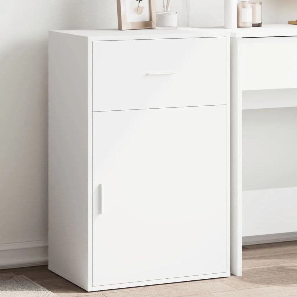 vidaXL Dulap de depozitare, alb, 56,5x39x90 cm, lemn prelucrat