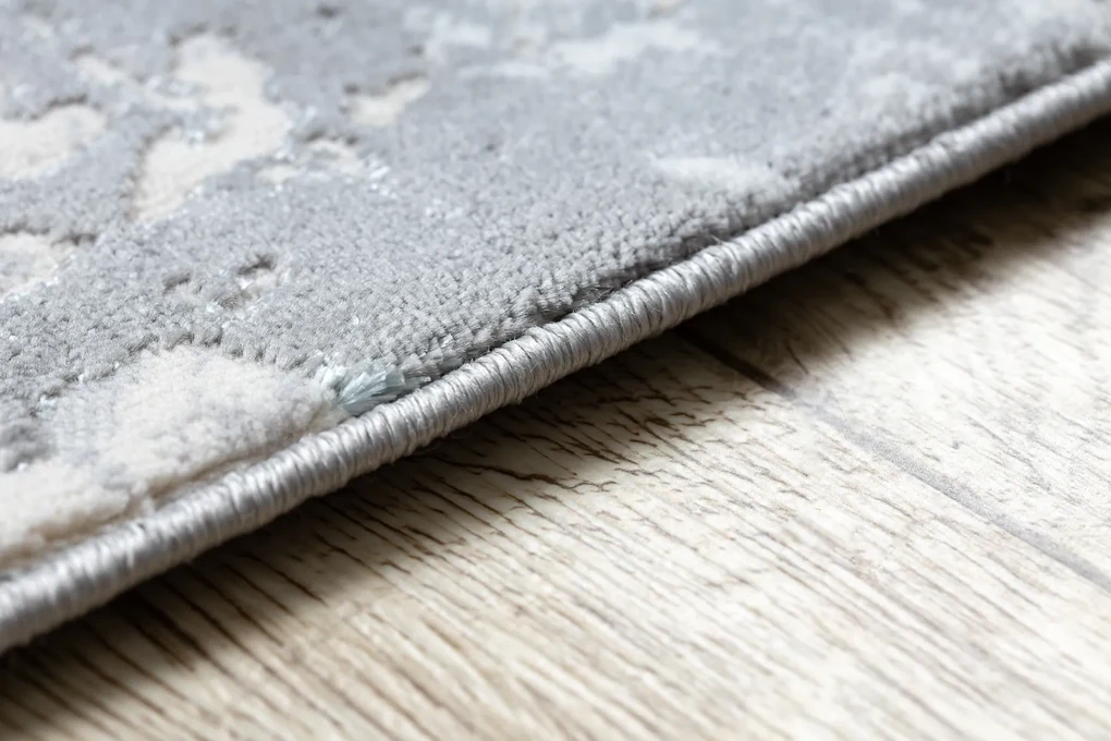 Covor CORE W9782 - structural, două niveluri de lână, fildeş / gri