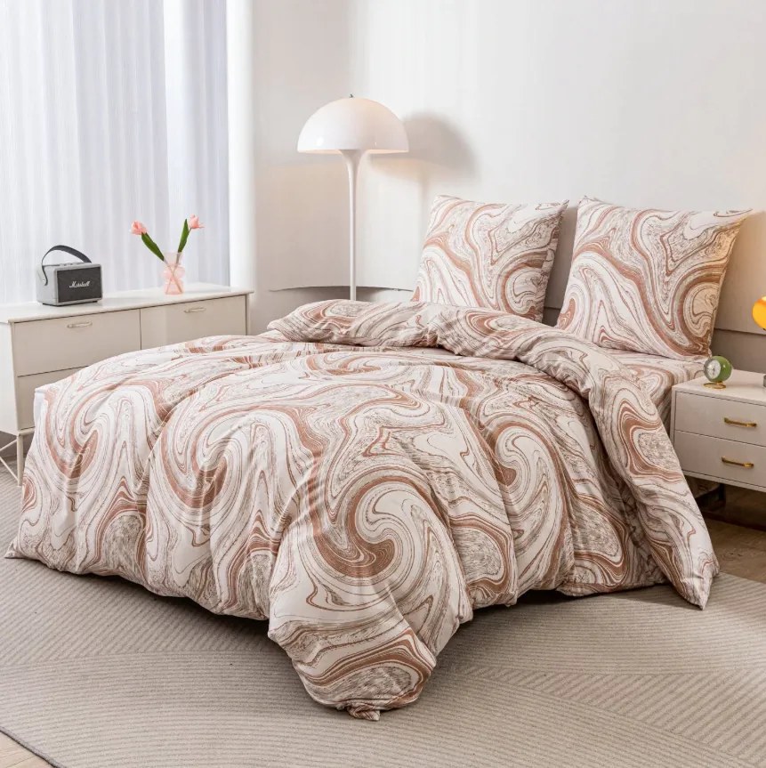 Lenjerie de pat din microfibra NUDESTONE bej Dimensiune lenjerie de pat: 2 buc 70 x 80 cm | 160 x 200 cm
