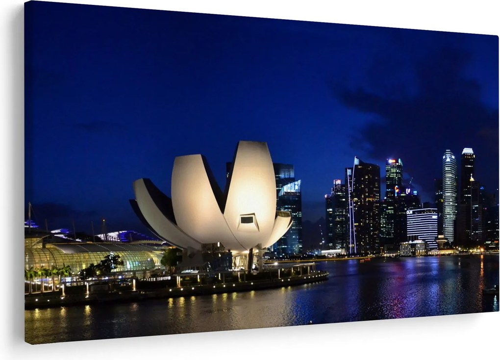 Tablou Singapore nocturn (90x60 cm)