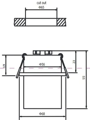 Spot incastrabil design modern Reif negru MYDL050-01B