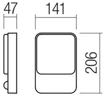 Redo 90127 - Aplică LED de exterior COLIN, 9W, 230V, 3000K, IP54, alb