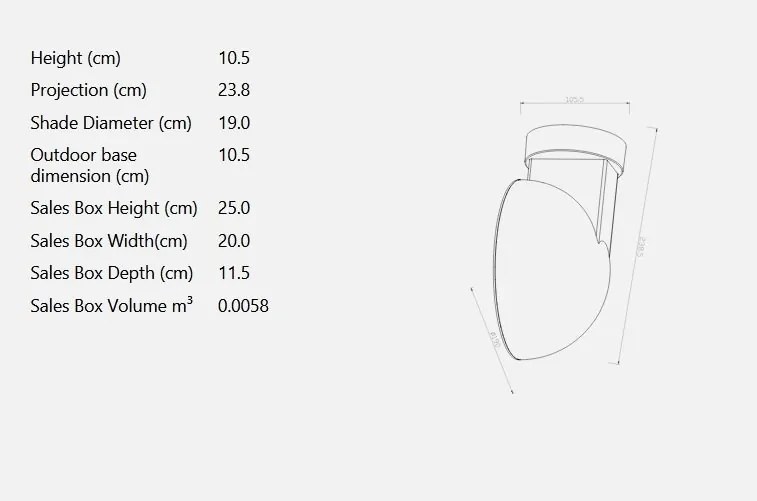 Aplica de exterior stil minimalist nordic IP44 Clarso