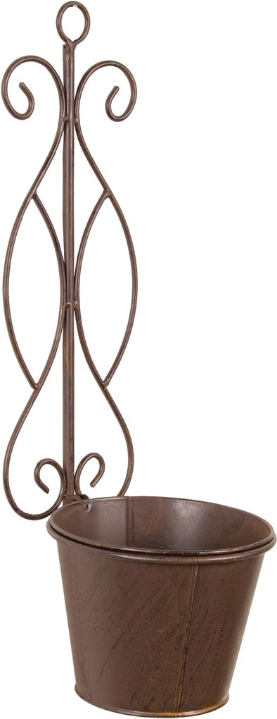 Suport fier forjat suspendabil 1 ghiveci 15.5 cm x20 cm x 47h