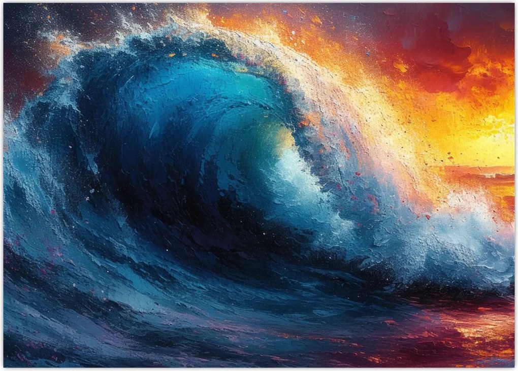 Tablou - Val în apus de soare (70x50 cm)