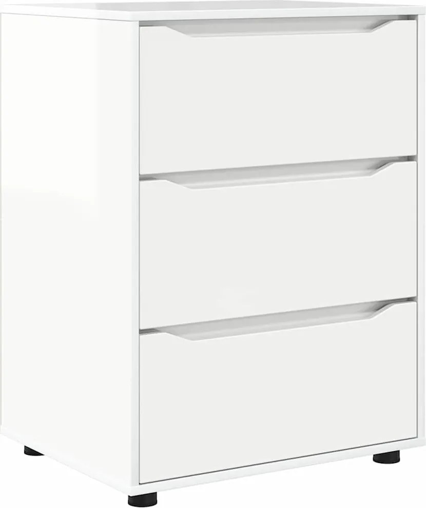 vidaXL Dulap de depozitare Alb lucios 60 x 48 x 81 cm Lemn compozit