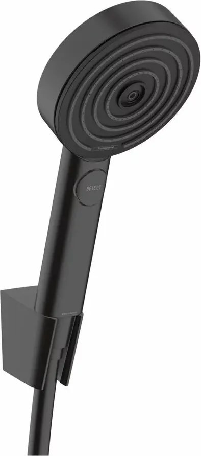 Set de dus cu porter Hansgrohe Pulsify Select 105 Relaxation negru 3 functii