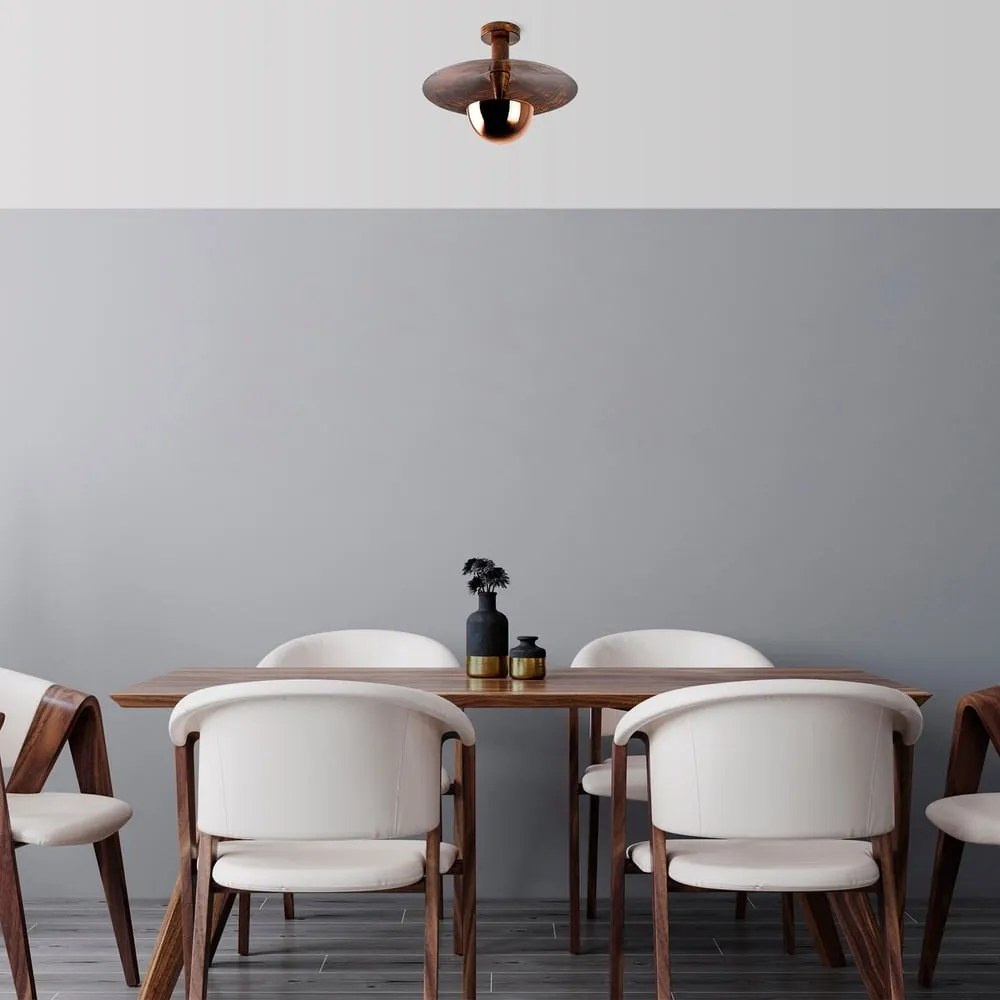 Plafonieră arămie cu abajur din metal ø 38 cm Kurt – Opviq lights