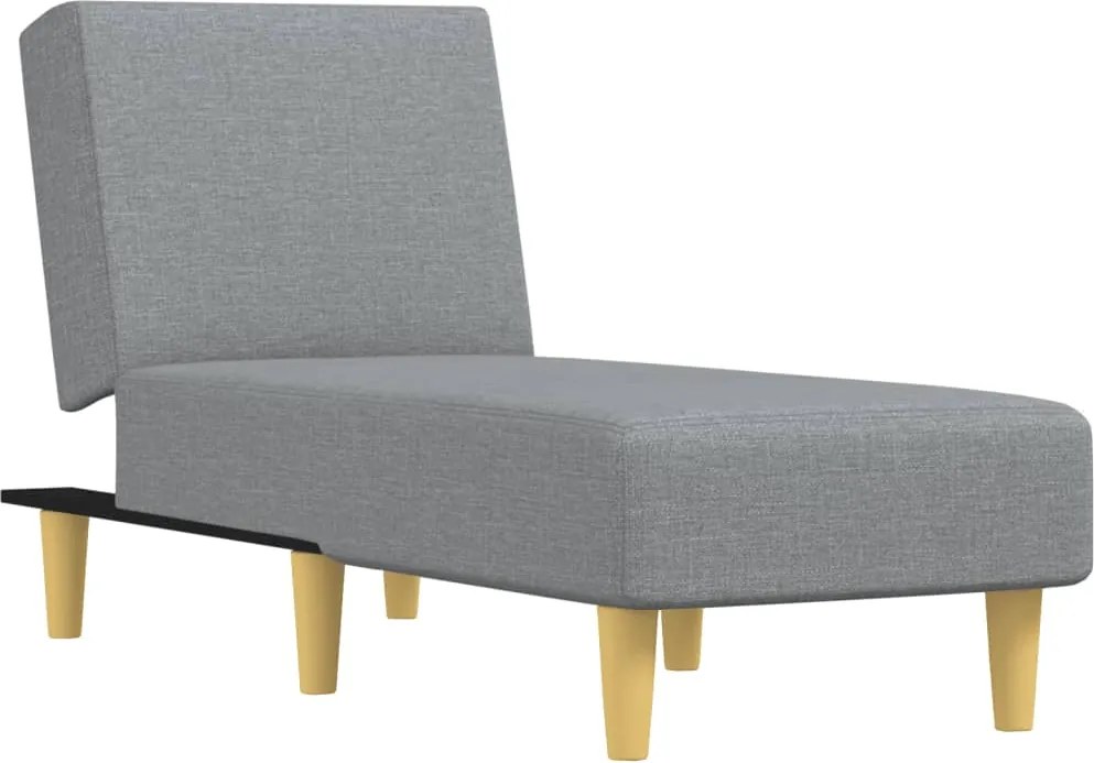 vidaXL Șezlong, gri deschis, material textil