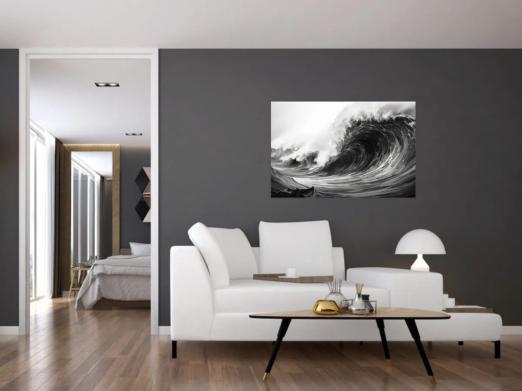 Tablou - Pictura valurilor (90x60 cm)