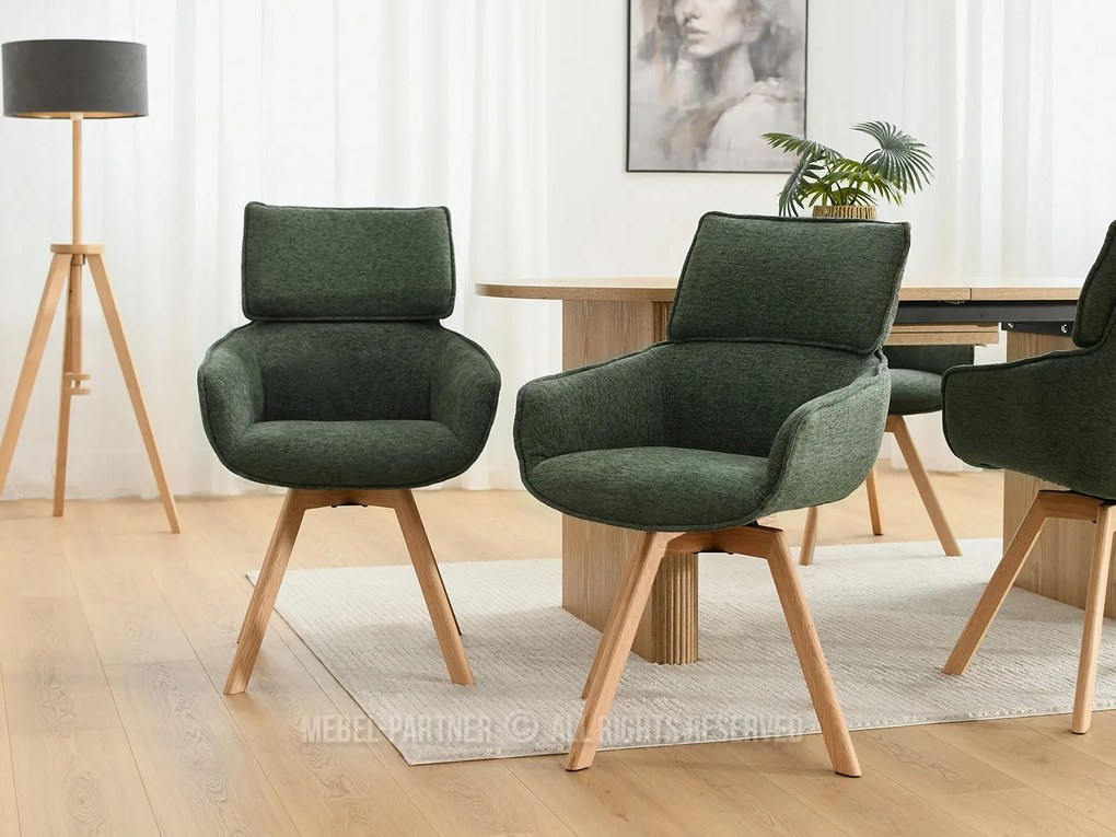 Scaun Doris (verde + stejar). 1111034