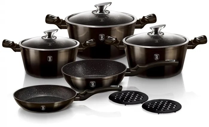 Set oale marmorate 13 piese Shiny Black Berlinger Haus BH 6615