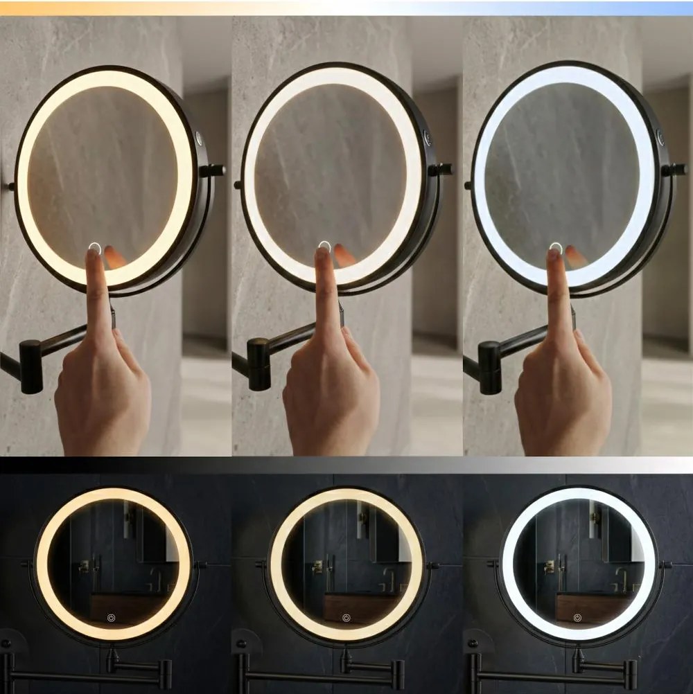 Oglinda LED Glow negru