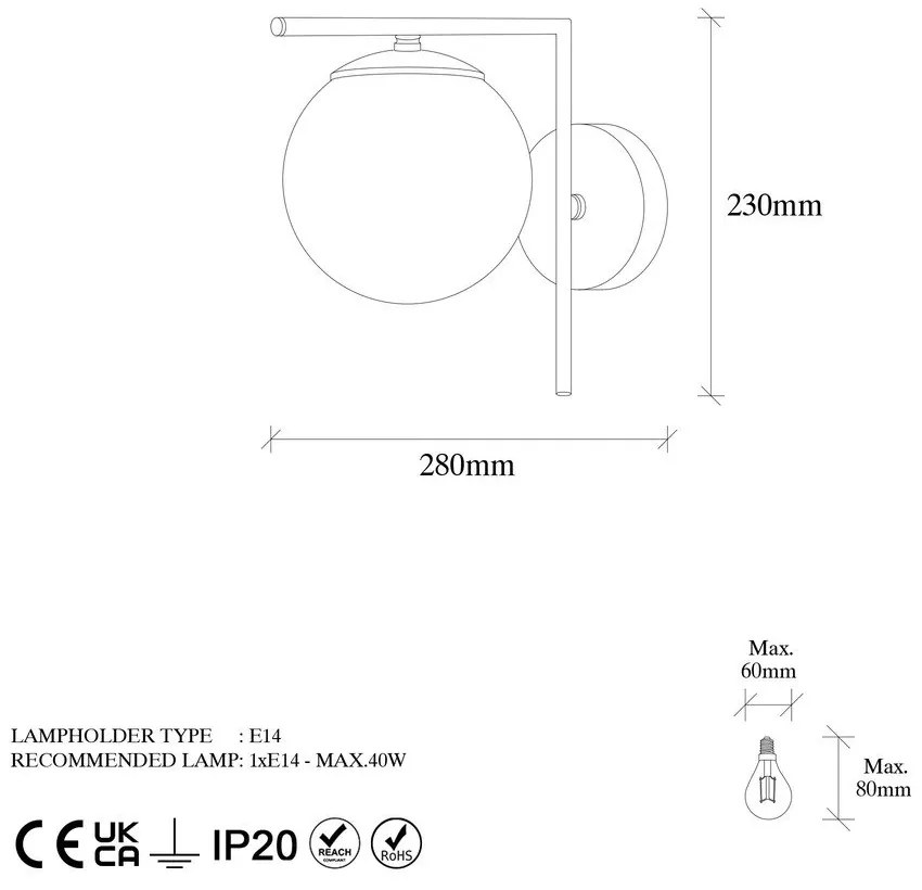 Aplică de perete albă/aurie ø 15 cm Antique – Opviq lights