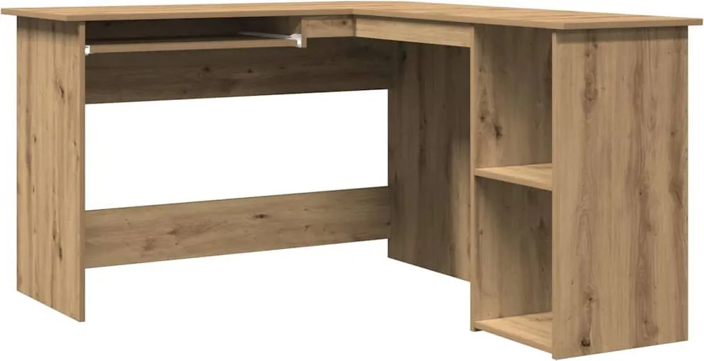 vidaXL Birou de colț, stejar artizanal, 120x140x75 cm, lemn prelucrat