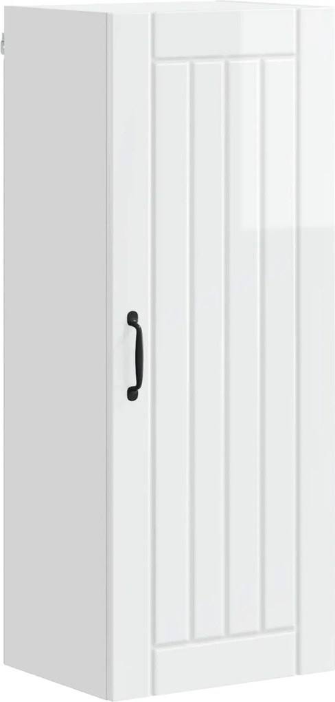 vidaXL Dulap de bucătărie Alb lucios 40 x 31 x 100 cm Lemn compozit