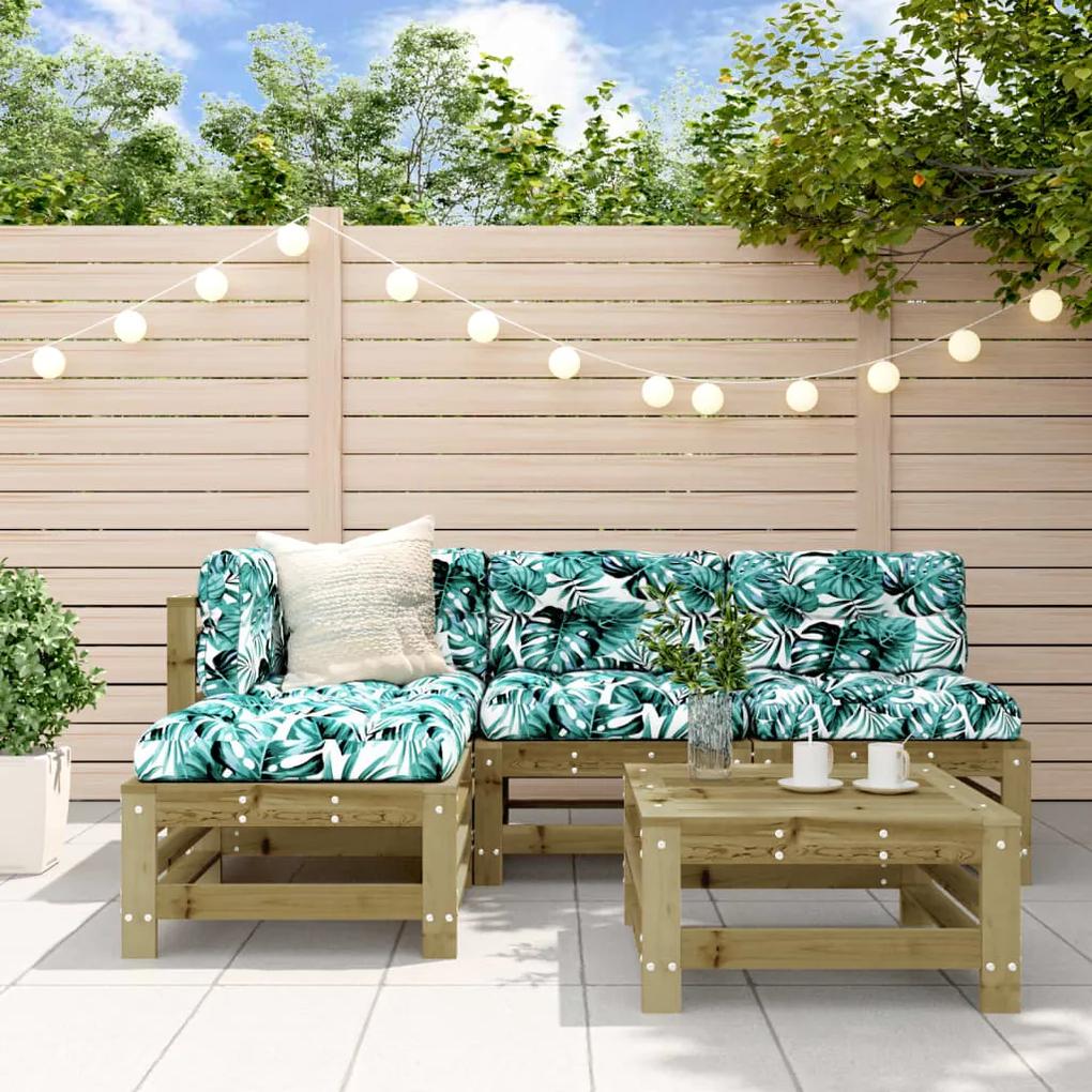 3186556 vidaXL Set mobilier relaxare pentru grădină 5 piese lemn de pin tratat