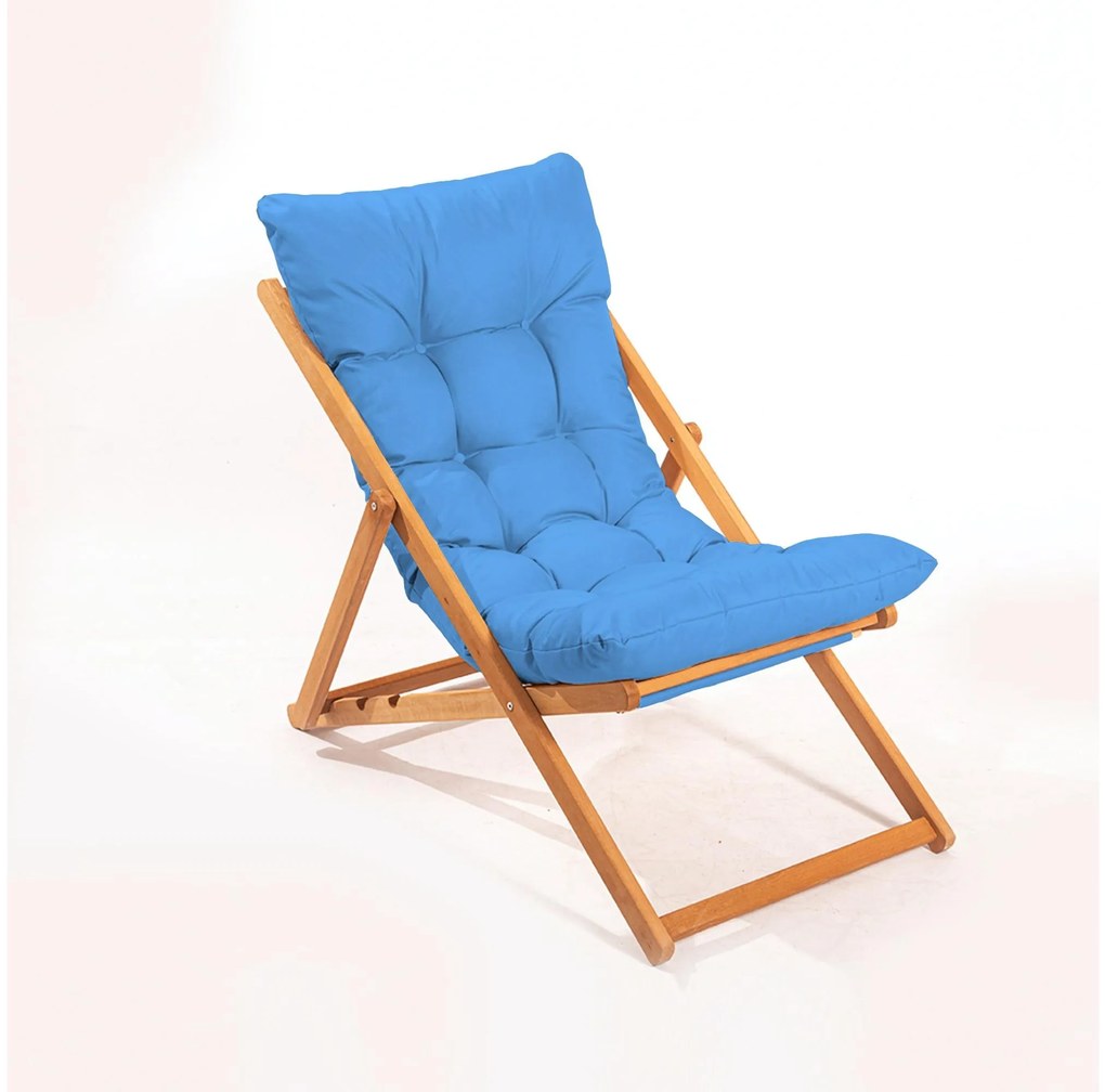 Set mobilier de grădină masă și scaune Kikadu 5 (albastru + natural) (pentru 2 persoane). 1093850