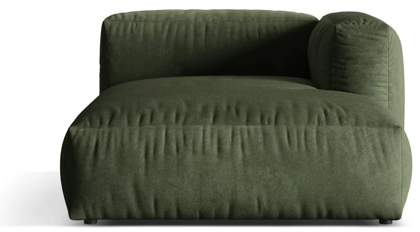 Modul pentru canapea modulară verde cu tapițerie din catifea (cu colț pe partea dreaptă) Martina – Micadoni
