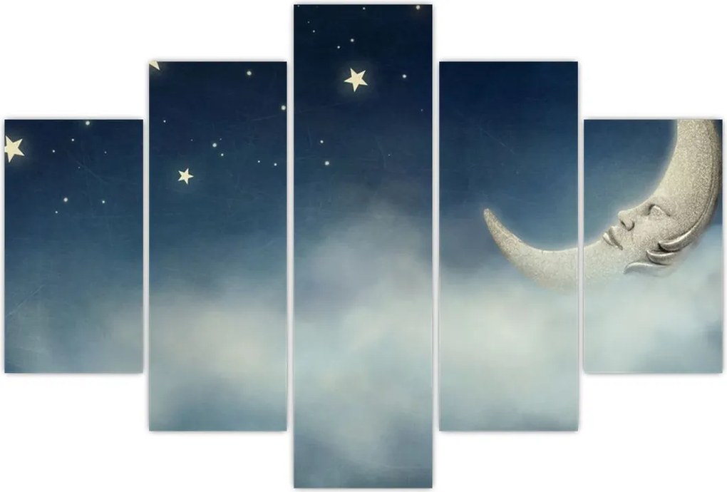 Tablou - Luna cu stele (150x105 cm)